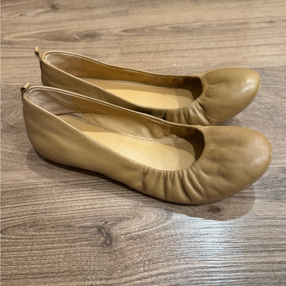 J. Crew tan ballet flats